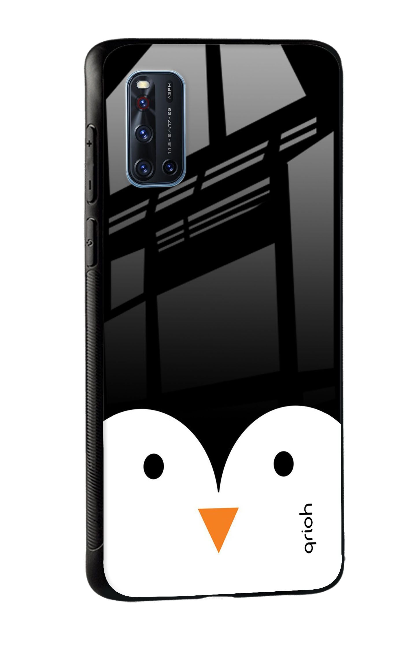 Cute Penguin Glass Case for Vivo V20 Pro
