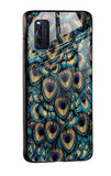 Peacock Feathers Glass case for Vivo V20