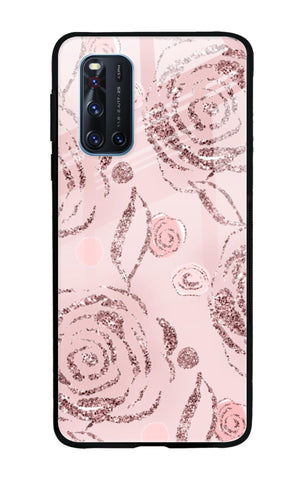 Shimmer Roses Vivo V19 Glass Cases & Covers Online