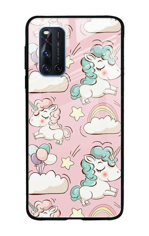 Balloon Unicorn Vivo V19 Glass Cases & Covers Online