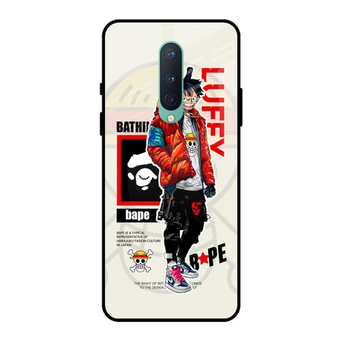 Bape Luffy OnePlus 8 Glass Back Cover Online