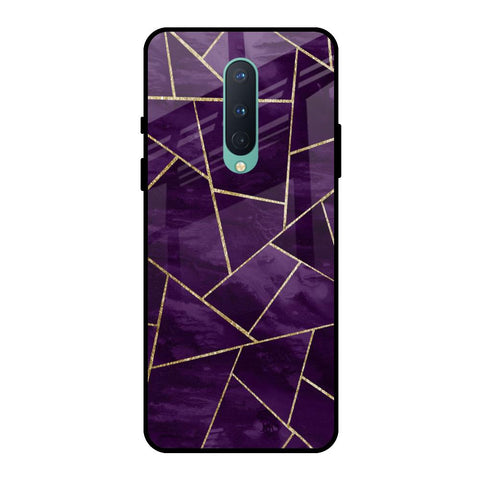 Geometric Purple OnePlus 8 Glass Back Cover Online