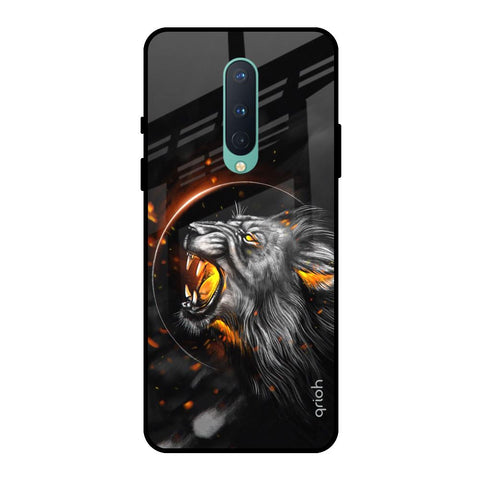 Aggressive Lion OnePlus 8 Glass Back Cover Online