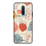 Abstract Faces OnePlus 8 Glass Back Cover Online