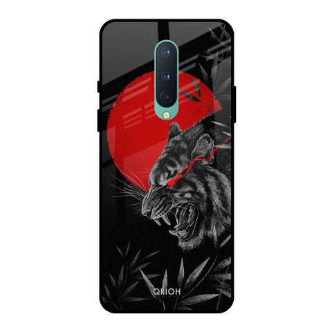 Red Moon Tiger OnePlus 8 Glass Back Cover Online