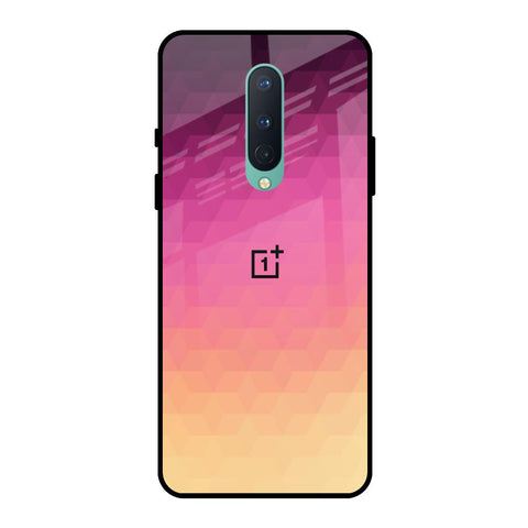 Geometric Pink Diamond OnePlus 8 Glass Back Cover Online