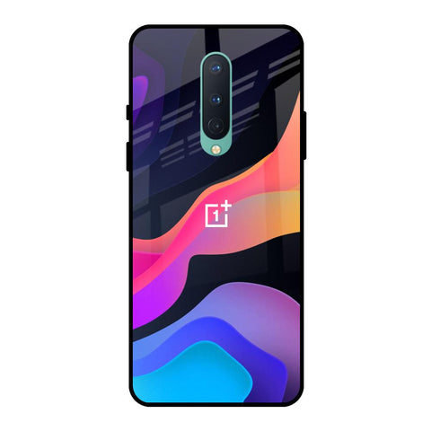 Colorful Fluid OnePlus 8 Glass Back Cover Online