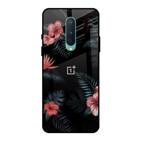 Tropical Art Flower OnePlus 8 Glass Back Cover Online