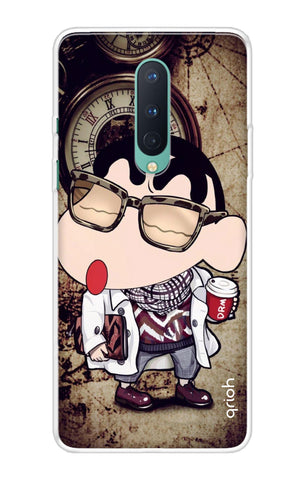 Nerdy Shinchan OnePlus 8 Back Cover
