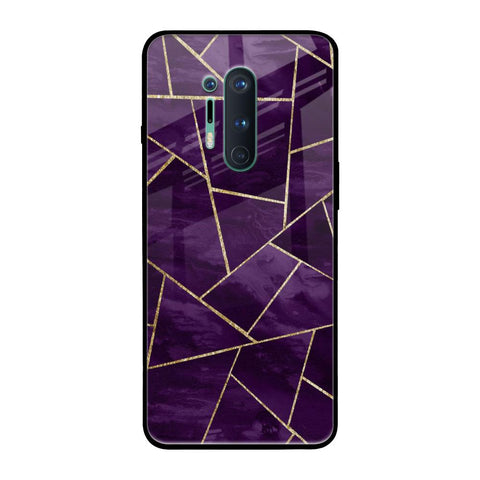 Geometric Purple OnePlus 8 Pro Glass Back Cover Online