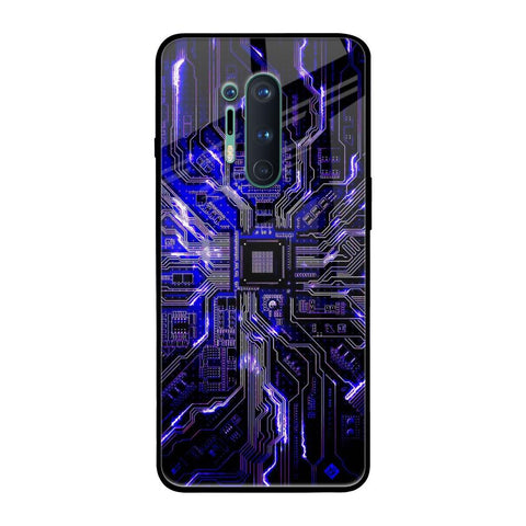 Techno Color Pattern OnePlus 8 Pro Glass Back Cover Online