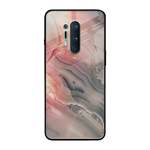 Pink And Grey Marble OnePlus 8 Pro Glass Back Cover Online