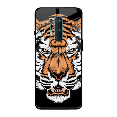 Angry Tiger OnePlus 8 Pro Glass Back Cover Online