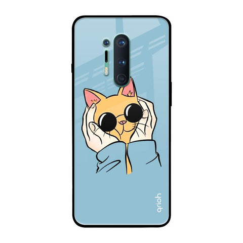 Adorable Cute Kitty OnePlus 8 Pro Glass Back Cover Online