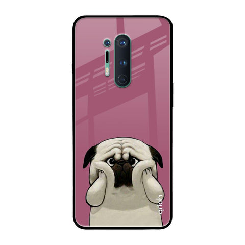 Funny Pug Face OnePlus 8 Pro Glass Back Cover Online