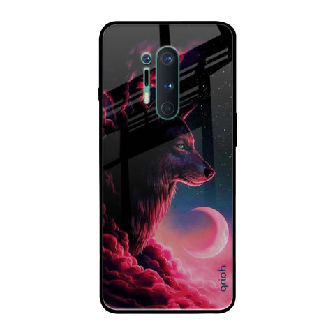 Moon Wolf OnePlus 8 Pro Glass Back Cover Online