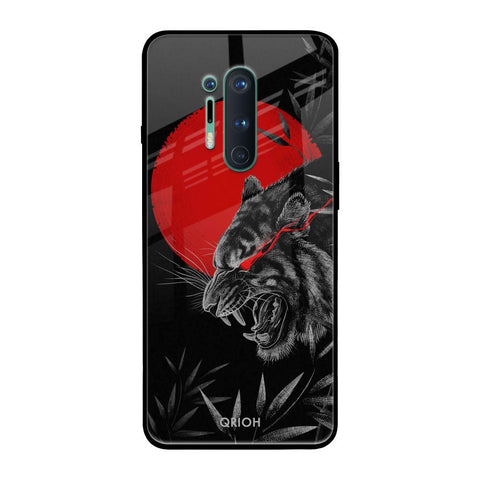 Red Moon Tiger OnePlus 8 Pro Glass Back Cover Online