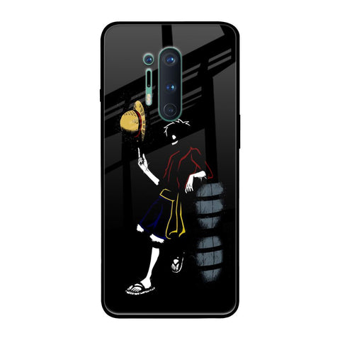 Luffy Line Art OnePlus 8 Pro Glass Back Cover Online