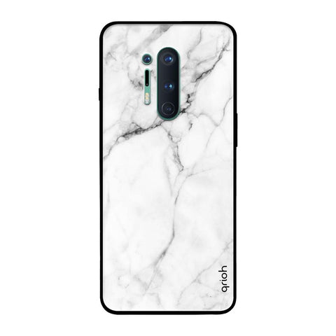 Modern White Marble OnePlus 8 Pro Glass Back Cover Online