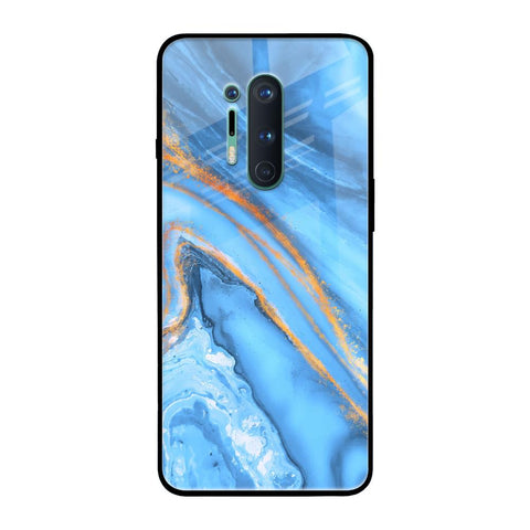 Vibrant Blue Marble OnePlus 8 Pro Glass Back Cover Online