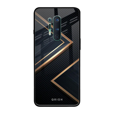 Sleek Golden & Navy OnePlus 8 Pro Glass Back Cover Online