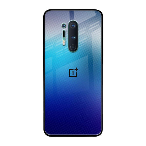 Blue Rhombus Pattern OnePlus 8 Pro Glass Back Cover Online