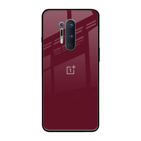 Classic Burgundy OnePlus 8 Pro Glass Back Cover Online