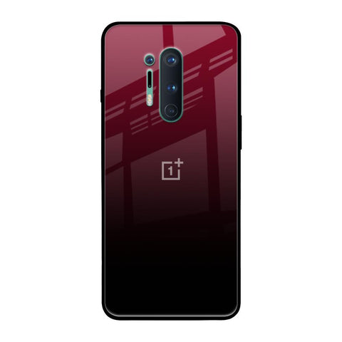 Wine Red OnePlus 8 Pro Glass Back Cover Online