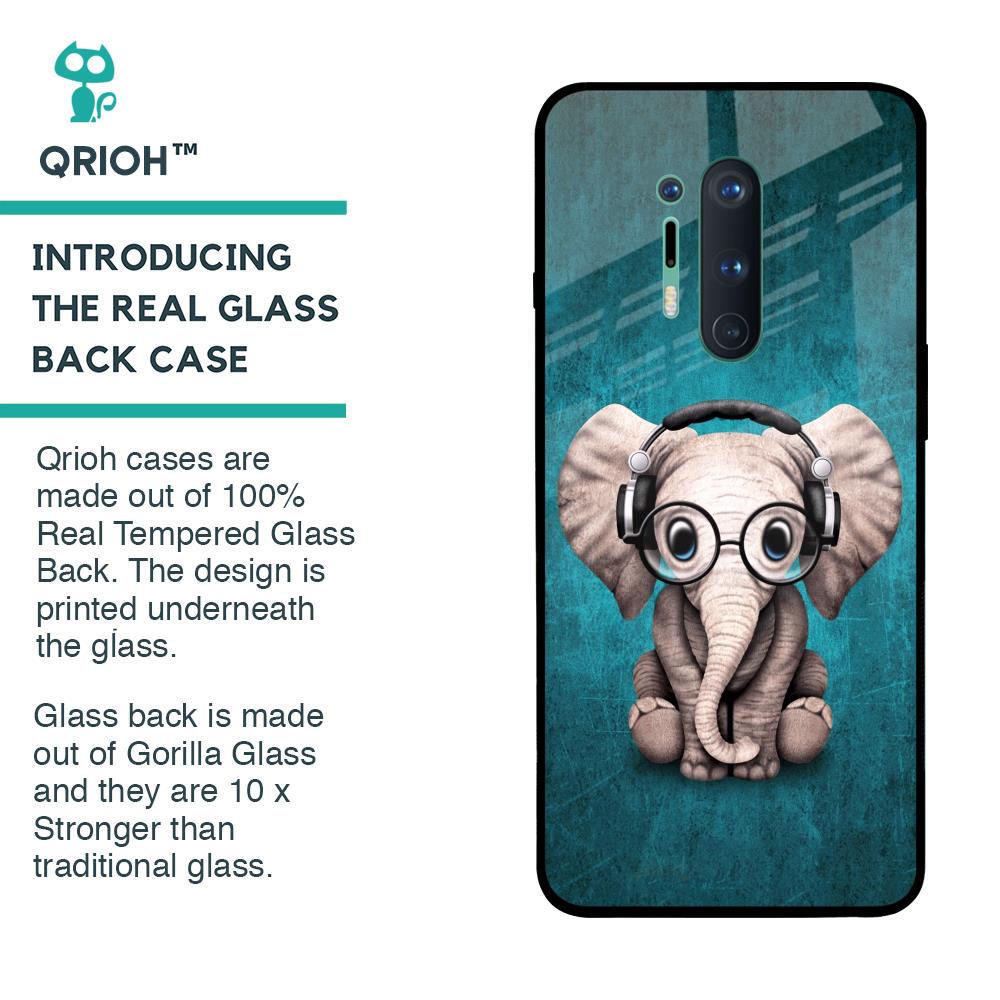 Adorable Baby Elephant Glass Case For OnePlus 8 Pro