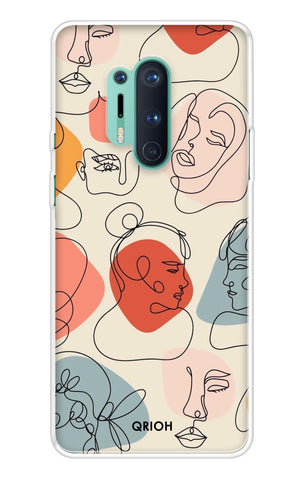 Abstract Faces OnePlus 8 Pro Back Cover