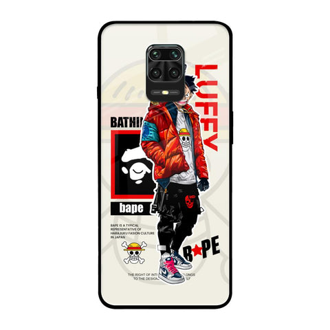 Bape Luffy Redmi Note 9 Pro Max Glass Back Cover Online