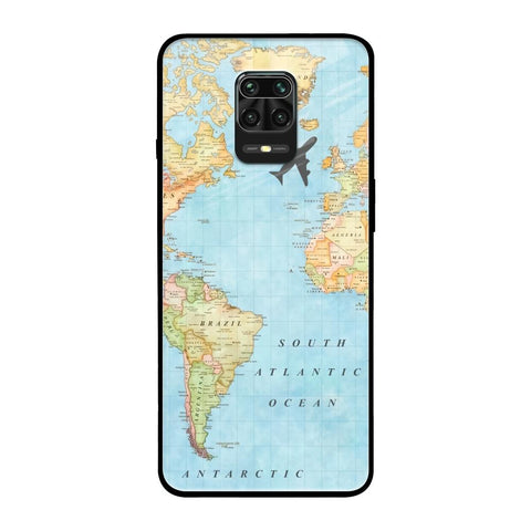 Travel Map Redmi Note 9 Pro Max Glass Back Cover Online