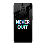 Never Quit Redmi Note 9 Pro Max Glass Back Cover Online