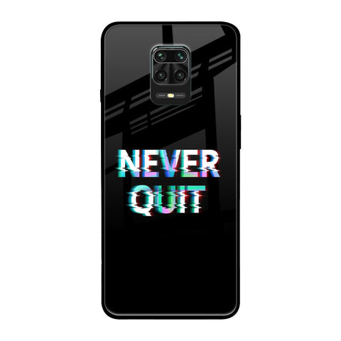 Never Quit Redmi Note 9 Pro Max Glass Back Cover Online