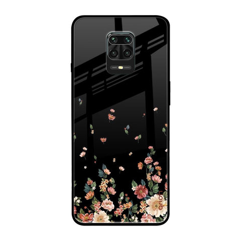 Floating Floral Print Redmi Note 9 Pro Max Glass Back Cover Online