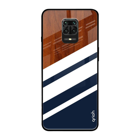 Bold Stripes Redmi Note 9 Pro Max Glass Back Cover Online