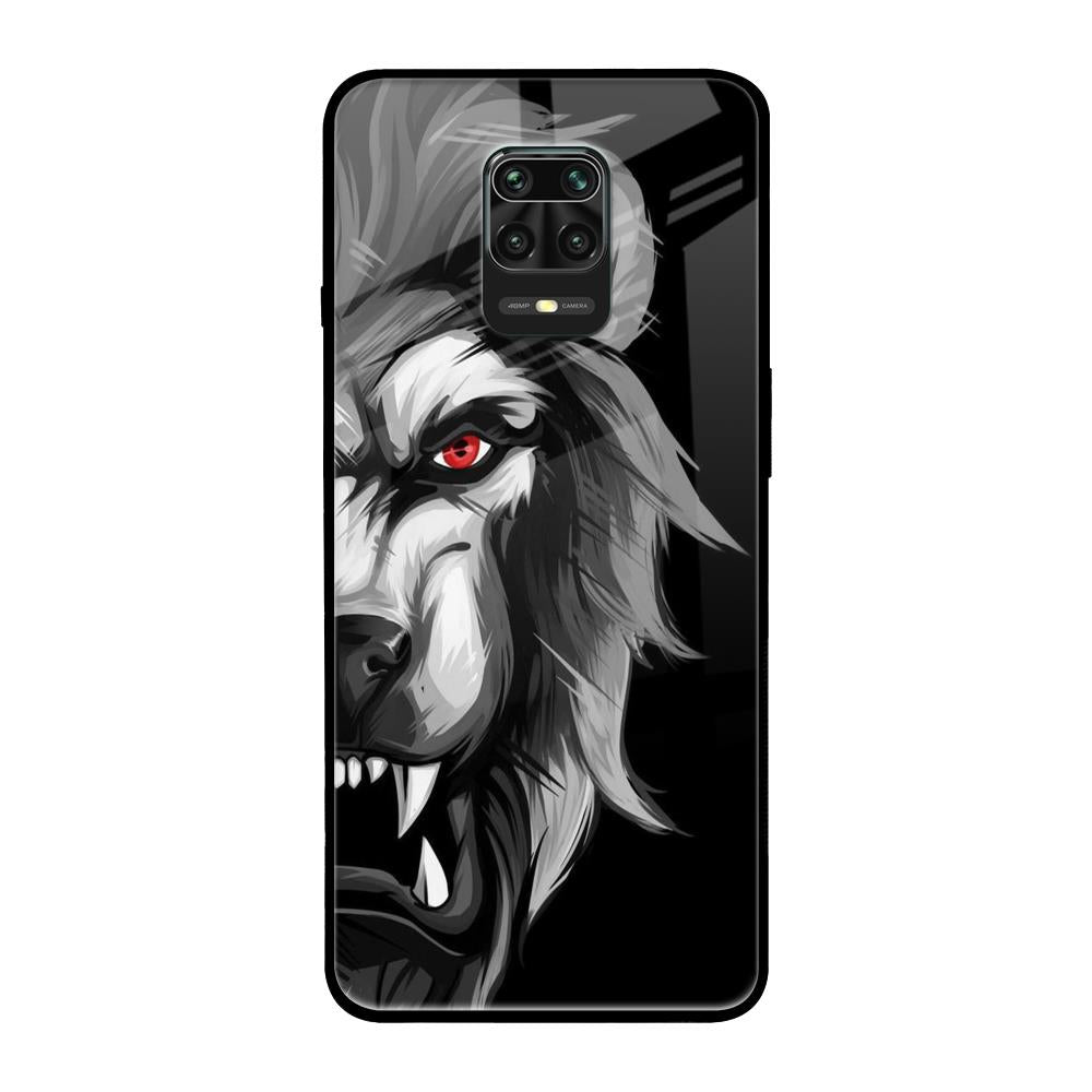Wild Lion Redmi Note 9 Pro Max Glass Back Cover Online