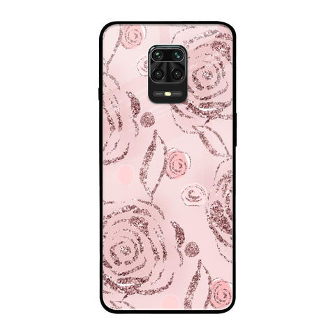 Shimmer Roses Redmi Note 9 Pro Max Glass Cases & Covers Online