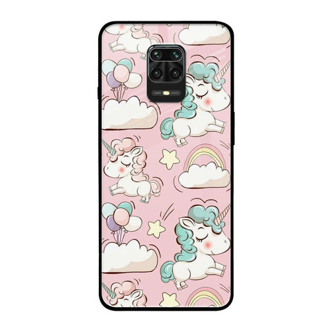 Balloon Unicorn Redmi Note 9 Pro Max Glass Cases & Covers Online