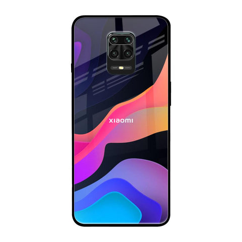 Colorful Fluid Redmi Note 9 Pro Max Glass Back Cover Online