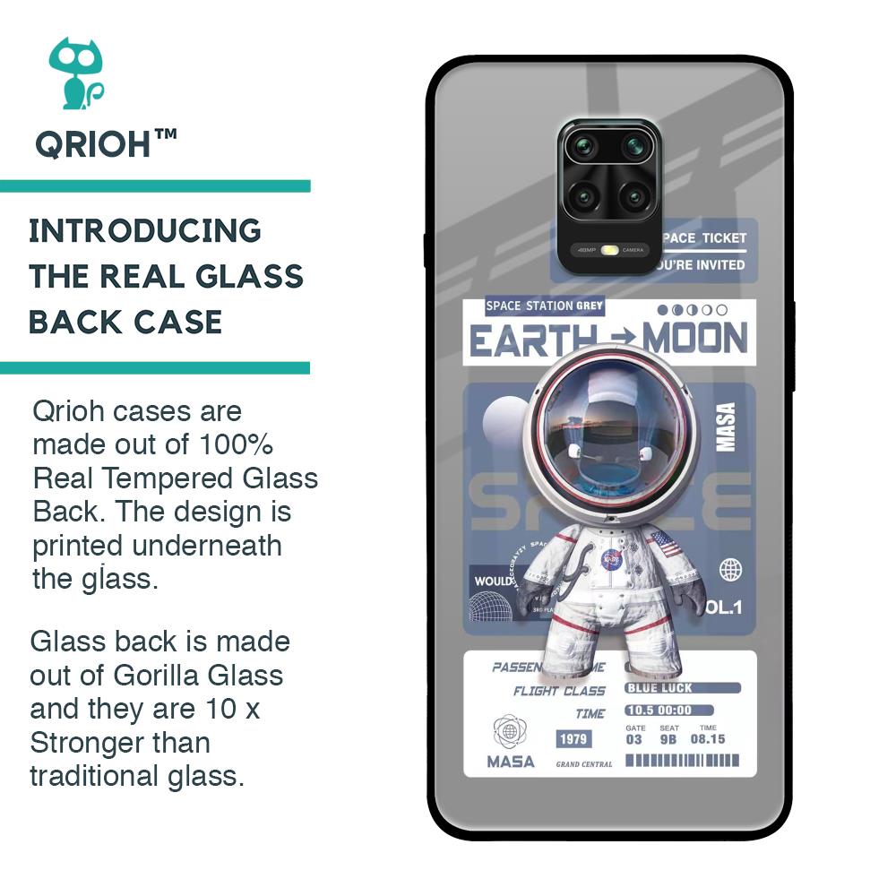 Space Flight Pass Glass Case for Redmi Note 9 Pro Max