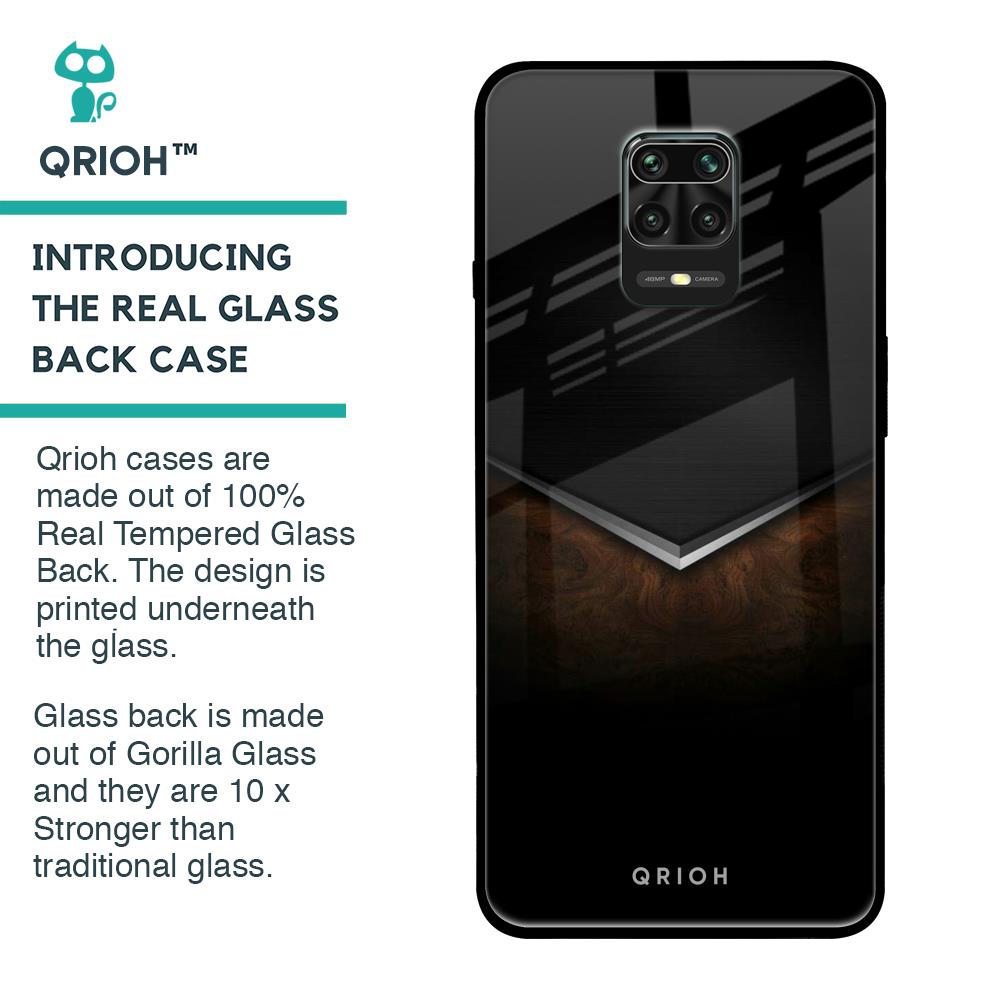 Dark Walnut Glass Case for Redmi Note 9 Pro Max