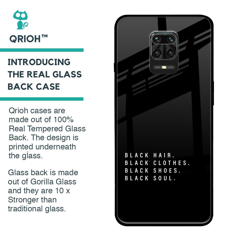 Black Soul Glass Case for Redmi Note 9 Pro Max