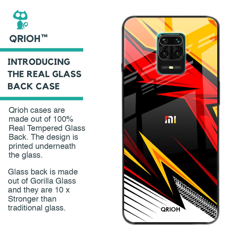 Race Jersey Pattern Glass Case For Redmi Note 9 Pro Max