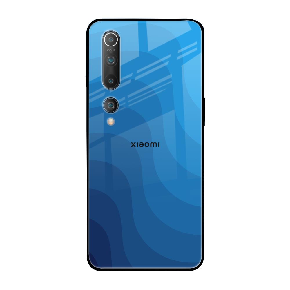 Blue Wave Abstract Xiaomi Mi 10 Glass Back Cover Online