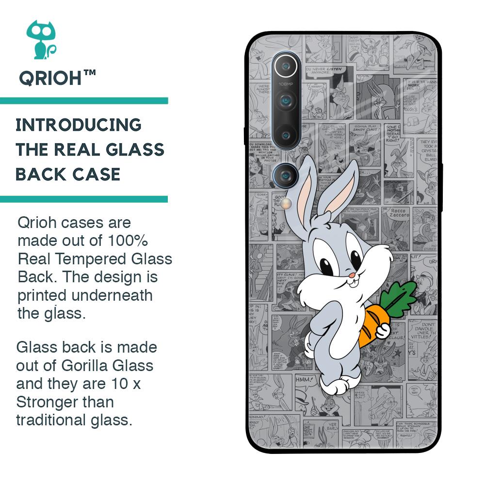 Cute Baby Bunny Glass Case for Xiaomi Mi 10