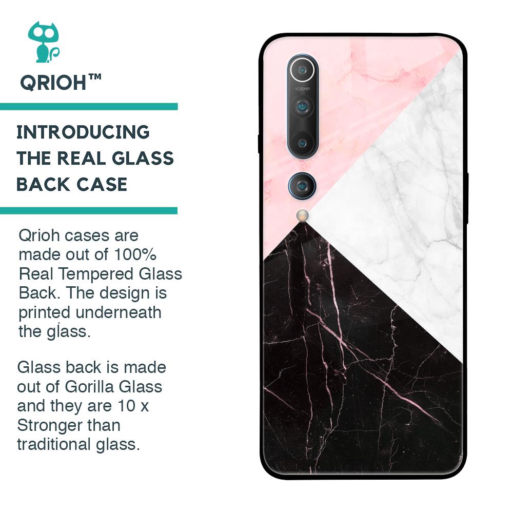 Marble Collage Art Glass Case For Xiaomi Mi 10