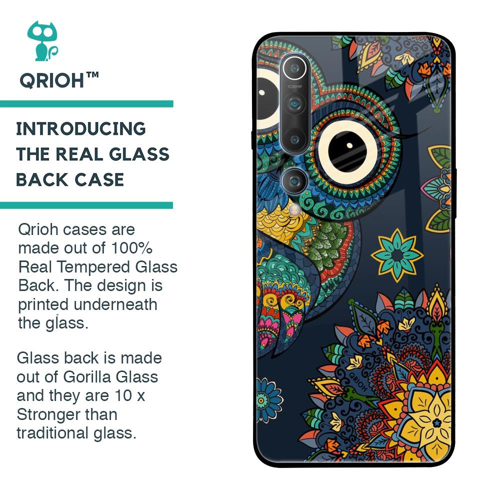 Owl Art Glass Case for Xiaomi Mi 10