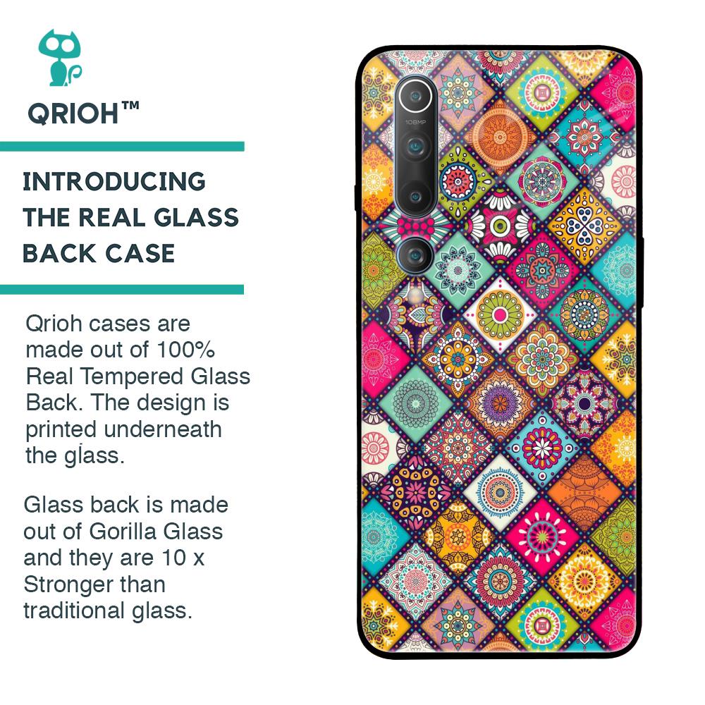 Multicolor Mandala Glass Case for Xiaomi Mi 10