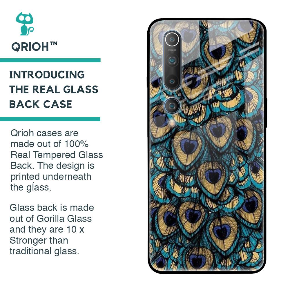 Peacock Feathers Glass case for Xiaomi Mi 10